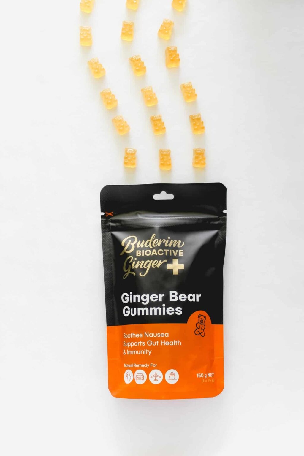 Buderim BioActive Ginger+ Gummie Bears