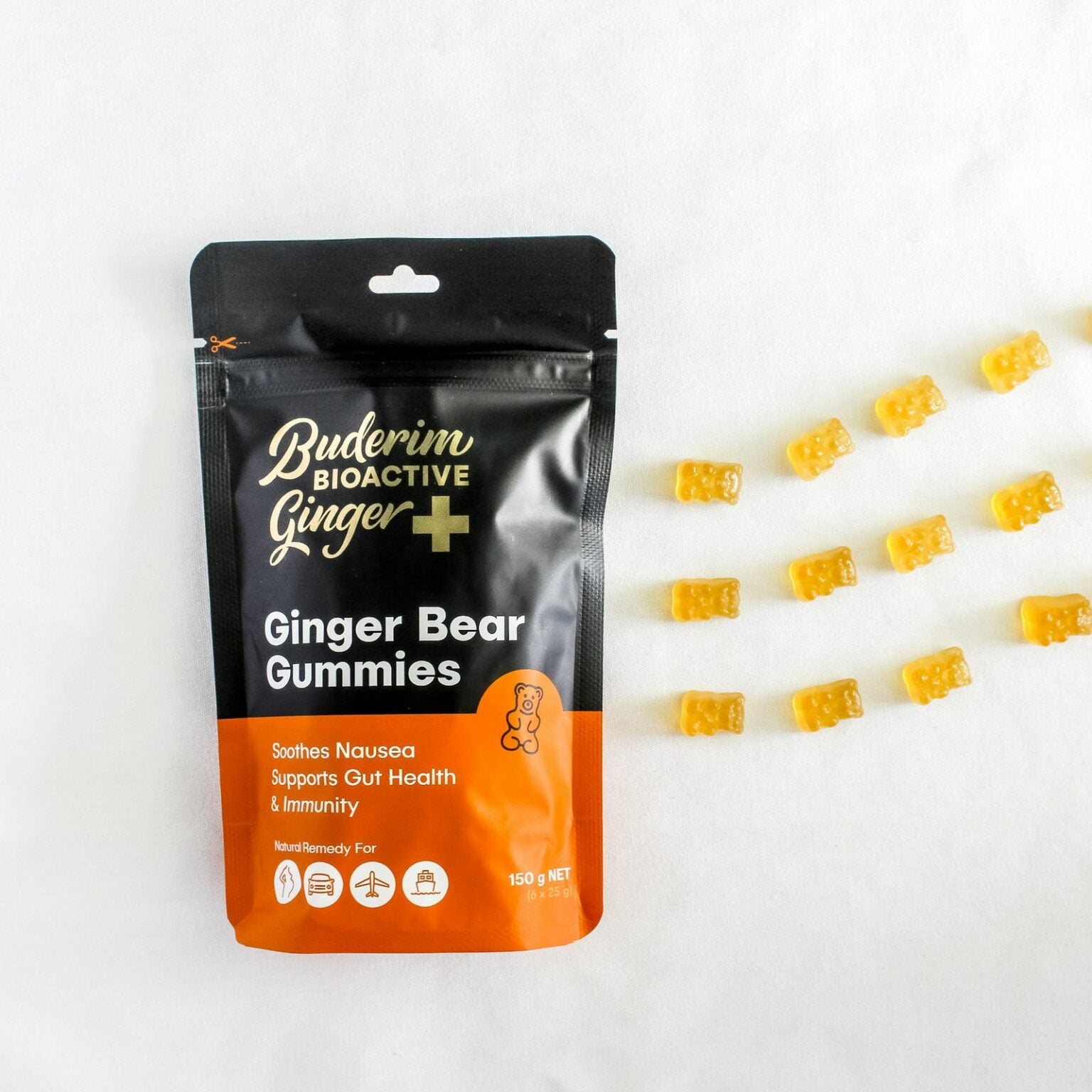 Buderim BioActive Ginger+ Gummie Bears