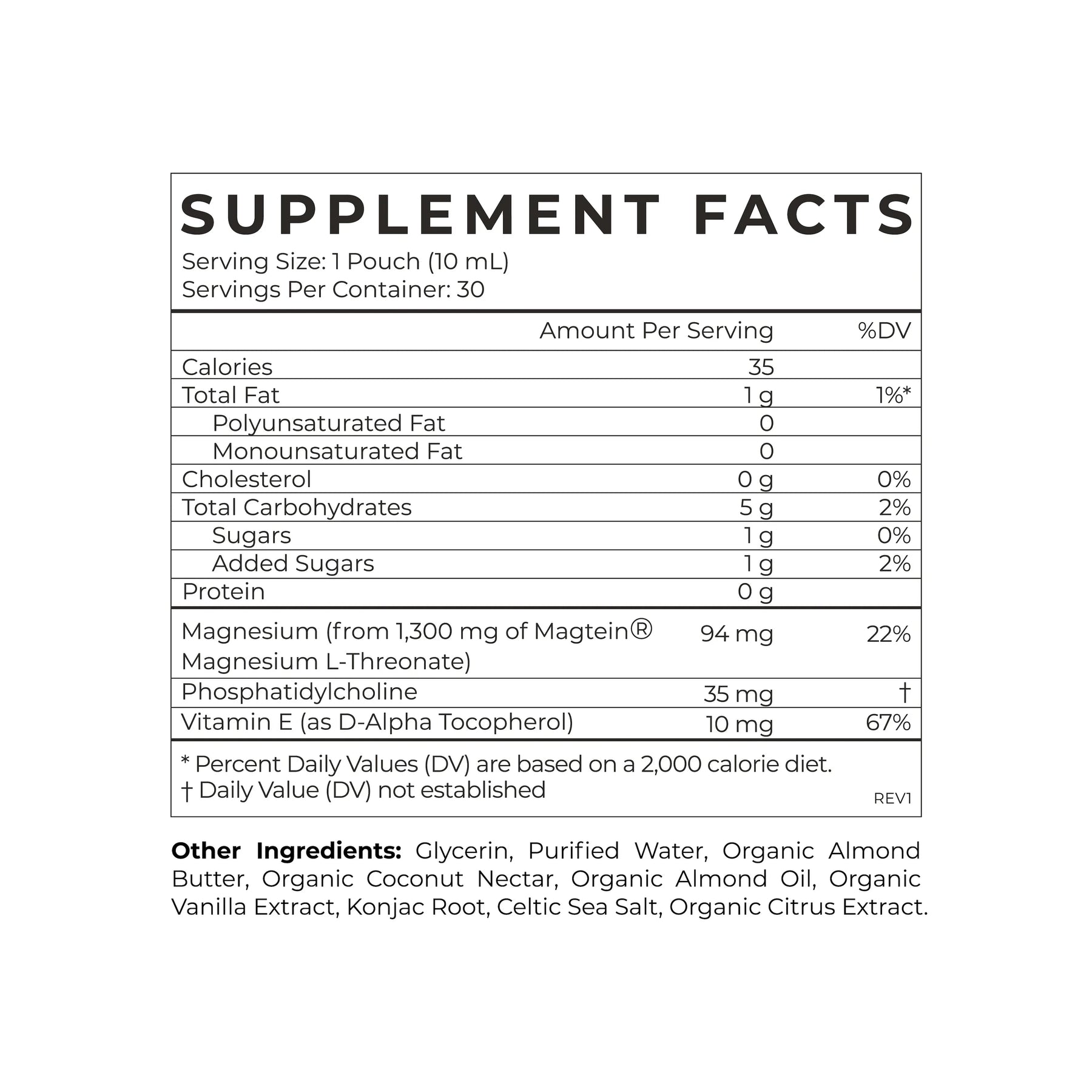 Magnesium L - Threonate (Cognitive / Memory Improvement)