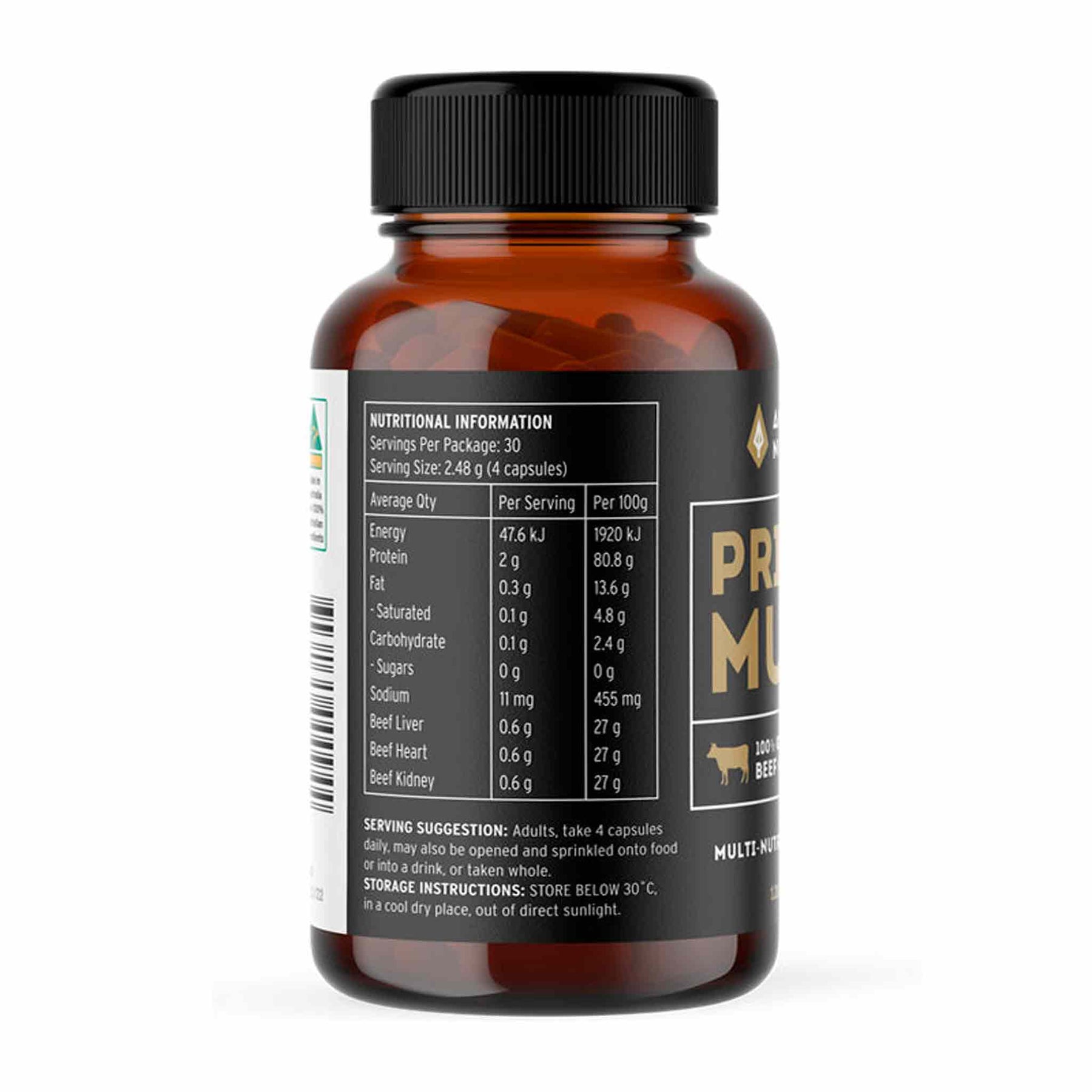 Primal Multi - Beef Organ Capsules - 100% Grass Fed