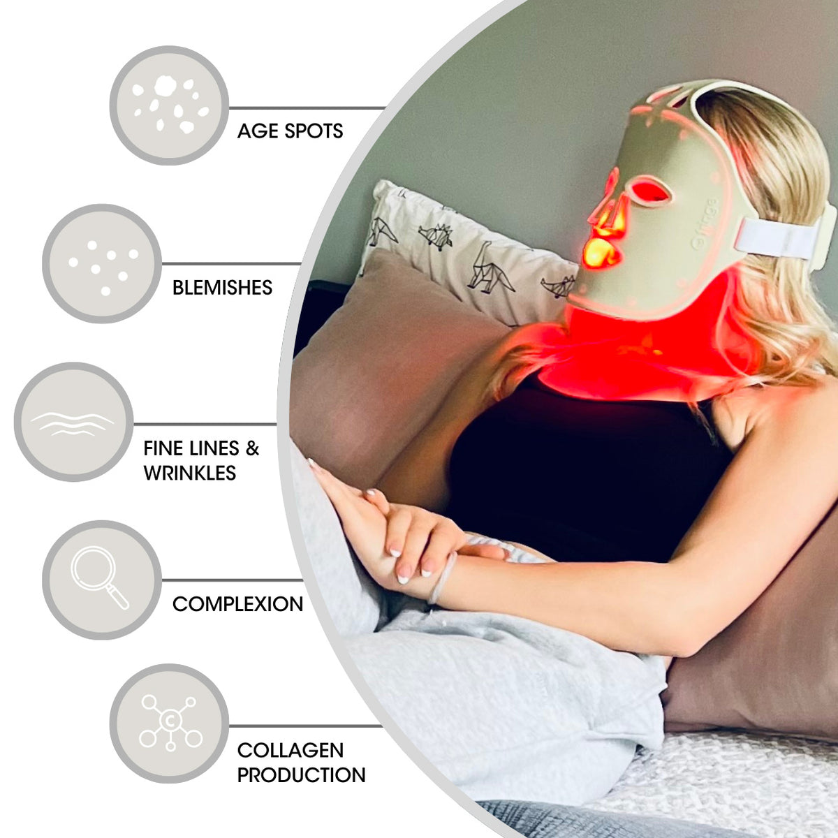 Red Light Therapy Face Mask