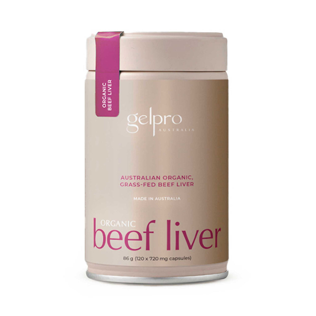 Organic Grass-Fed Beef Liver - 120 capsules