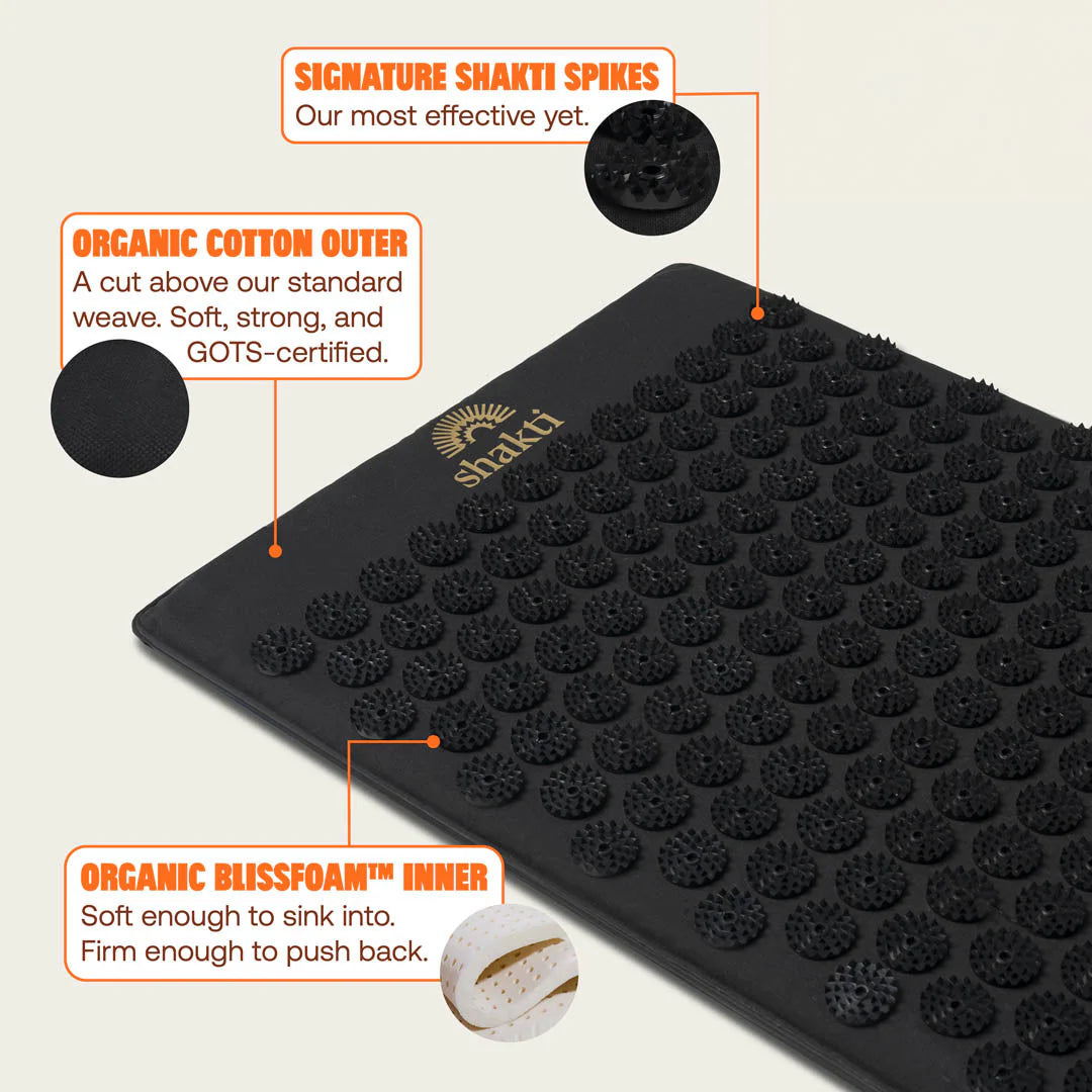 Shakti Premium Acupressure Mat  - Black