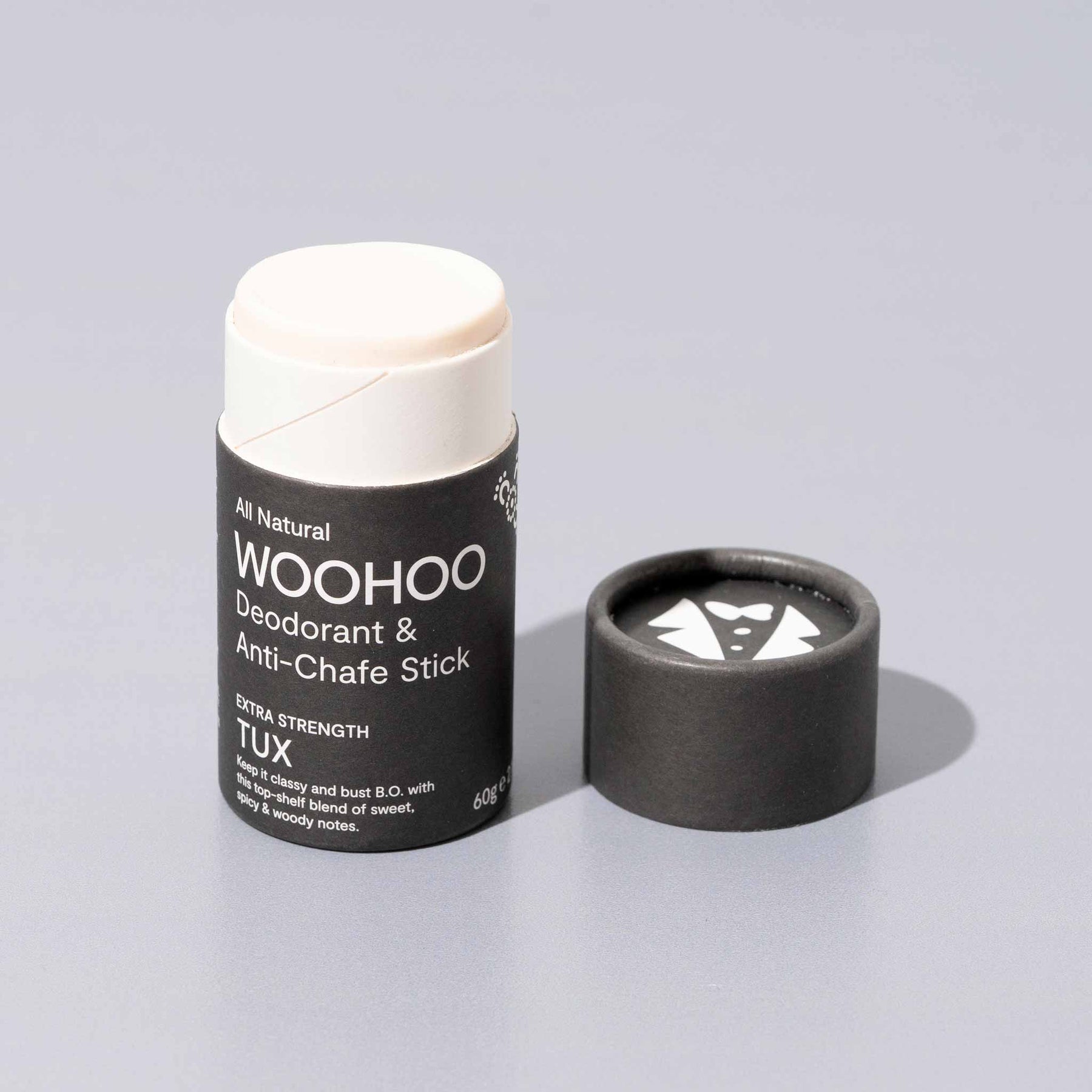 Woohoo Natural Deodorant & Anti-Chafe Stick (Tux) 60g