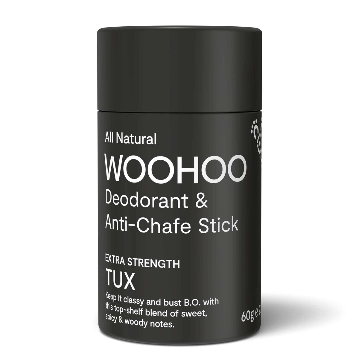 Woohoo Natural Deodorant & Anti-Chafe Stick (Tux) 60g
