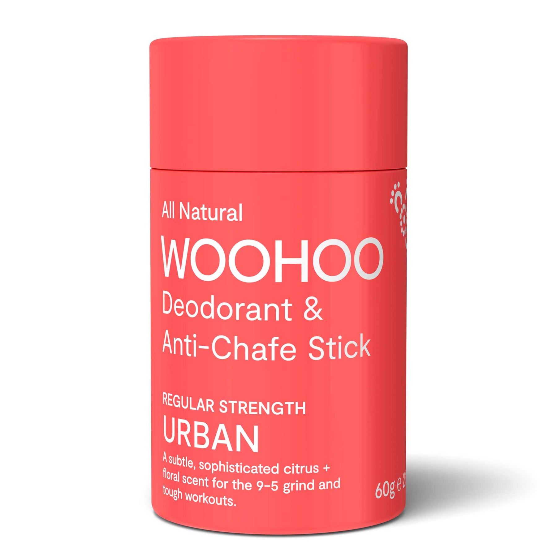 Woohoo Natural Deodorant & Anti-Chafe Stick (Urban) 60g