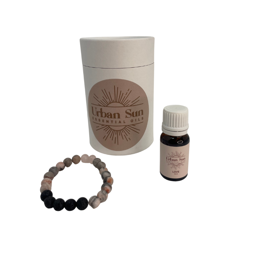 Lava Bracelet & Love Essential Oil Pack